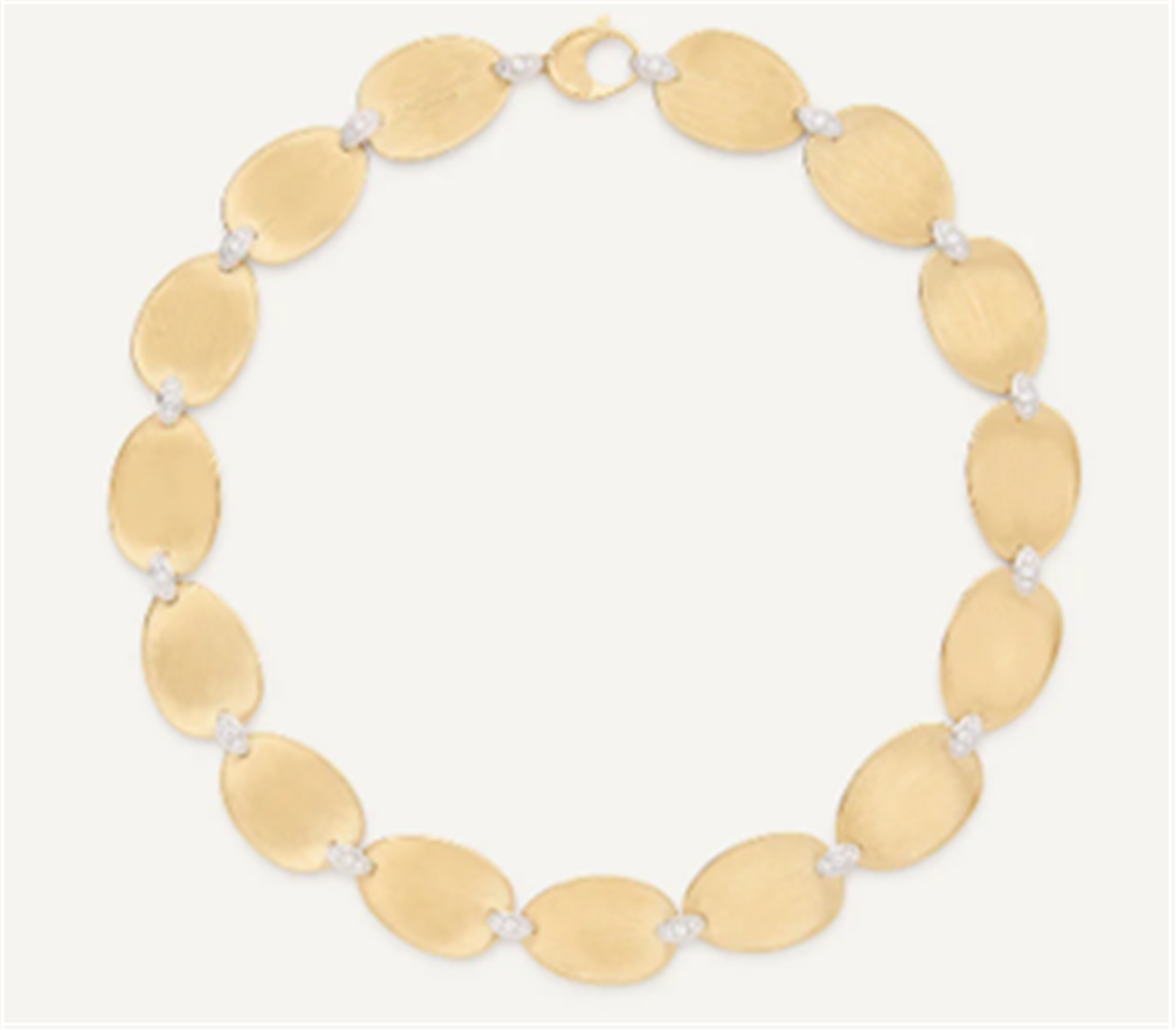 Marco Bicego Lunaria Large Collar Necklace with Diamonds in 18k Two-Tone Gold