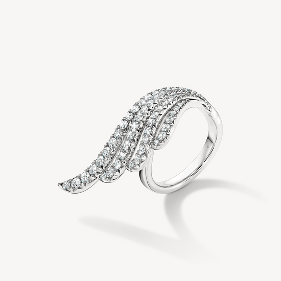Hearts of Fire Vela French Cut Diamond Pave Cocktail Ring in 18k White Gold