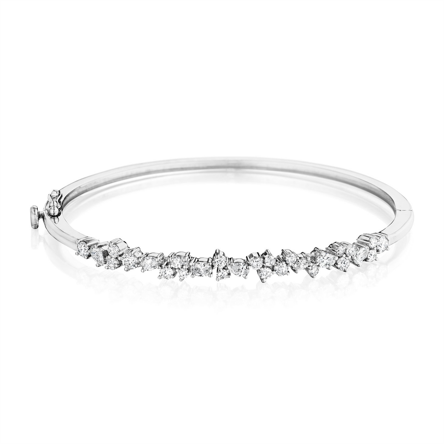 Penny Preville Stardust Bangle Bracelet in 18k White Gold