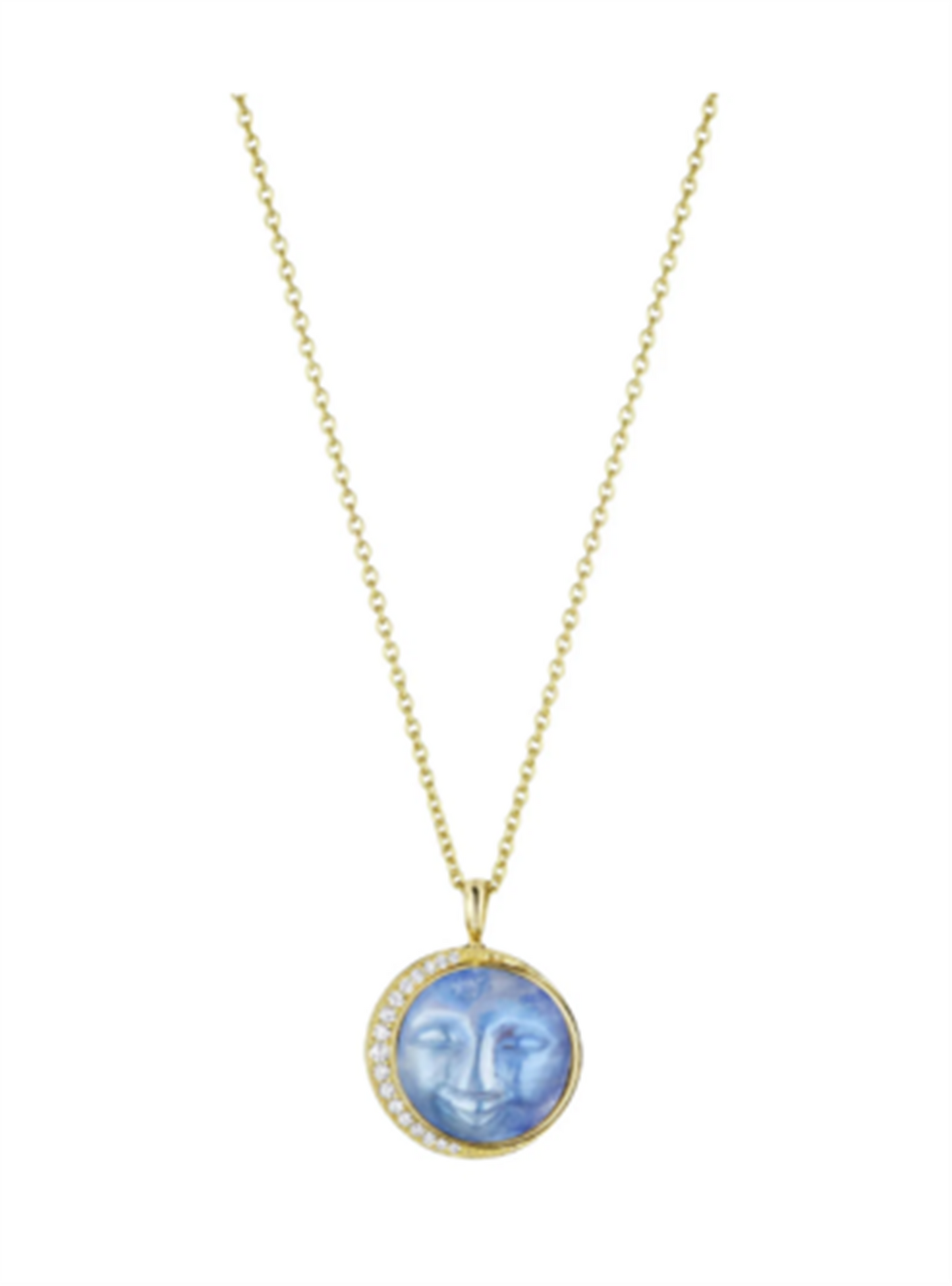 Penny Preville Man in the Moon Pendant with Crescent Moon