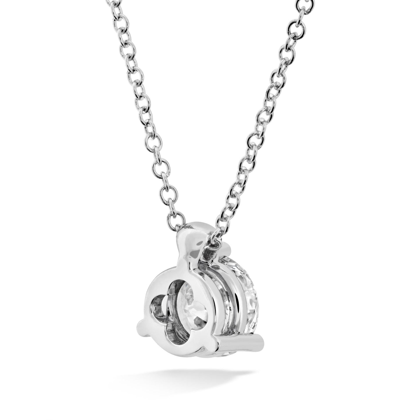 Hearts on Fire 3/4ct Classic 3 Prong Diamond Solitaire Pendant in 18k White Gold