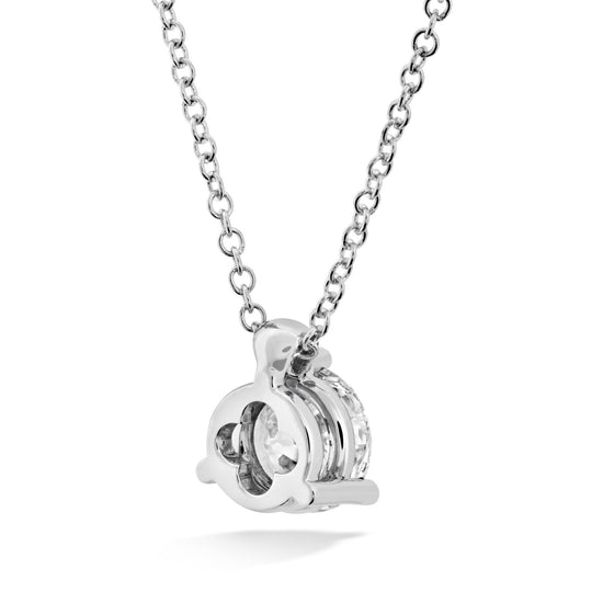 Hearts on Fire 3/4ct Classic 3 Prong Diamond Solitaire Pendant in 18k White Gold