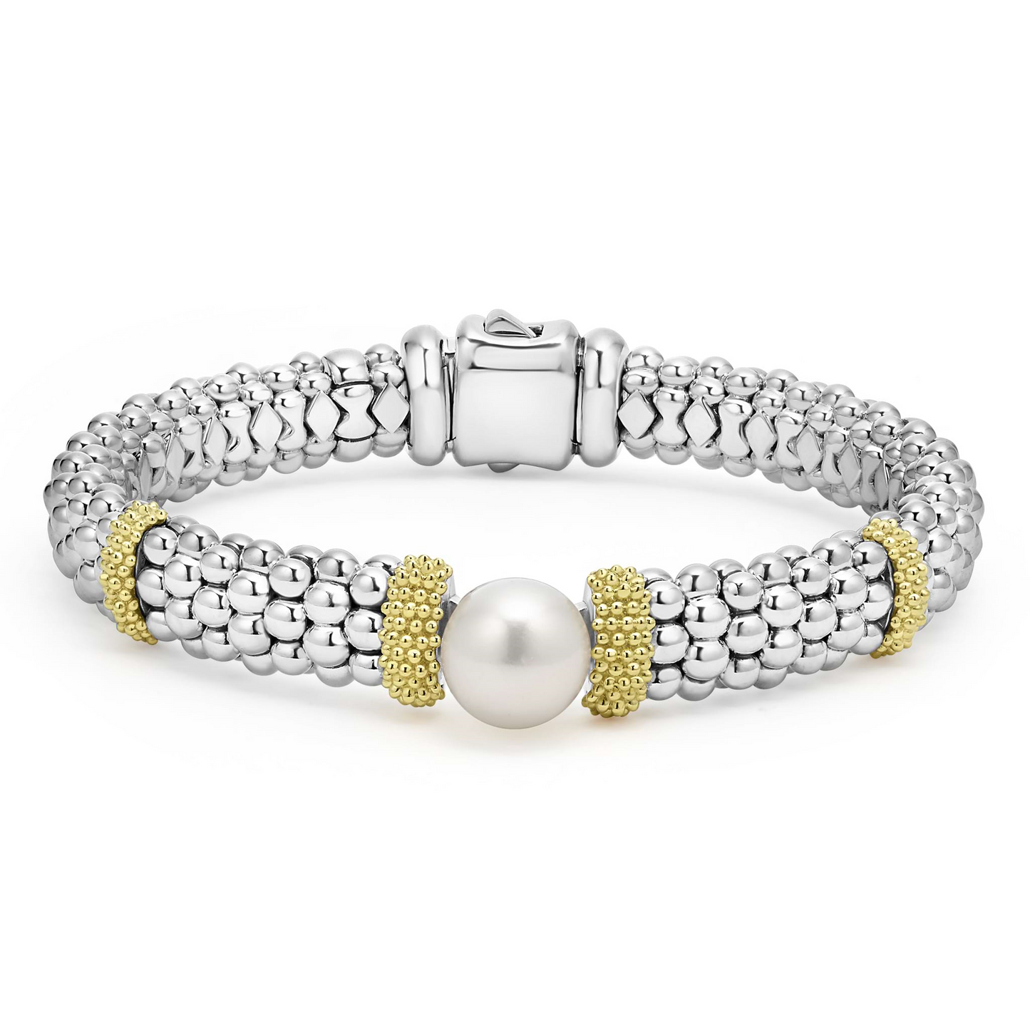 Lagos Two-Tone Pearl Caviar Bracelet