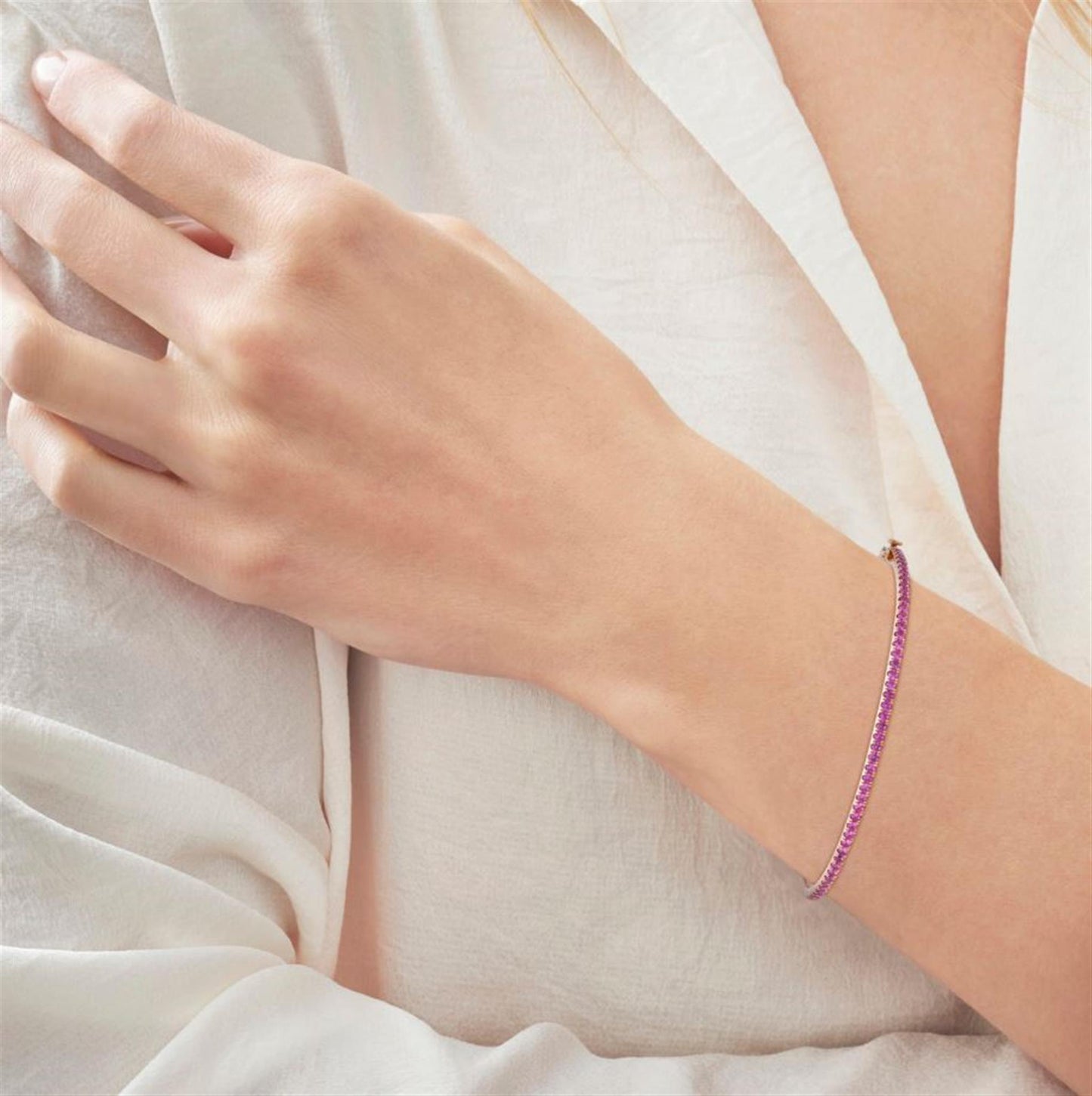 Kwiat 18k Rose Gold Bangle with 1ct Pink Sapphires