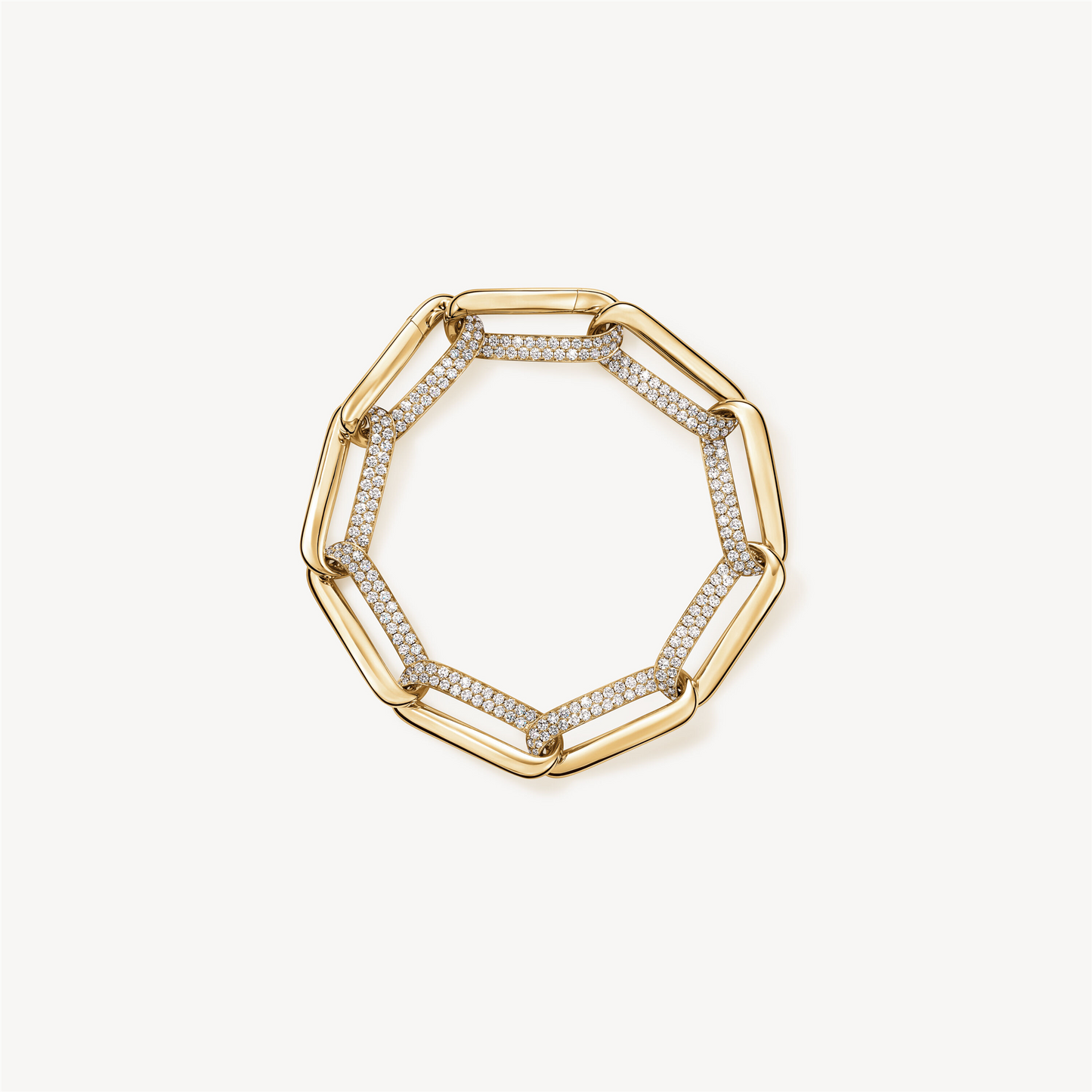 Hearts on Fire Inside/Out Diamond Link Bracelet in 18k Yellow Gold