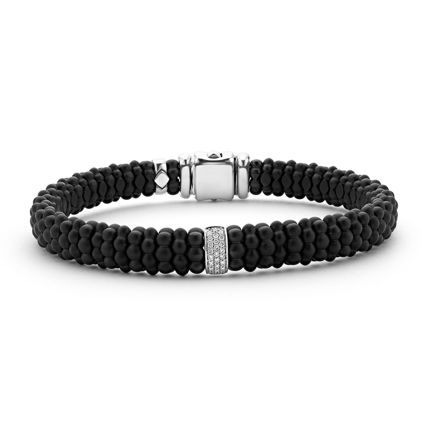 Lagos Single Station Matte Ceramic Diamond Bracelet