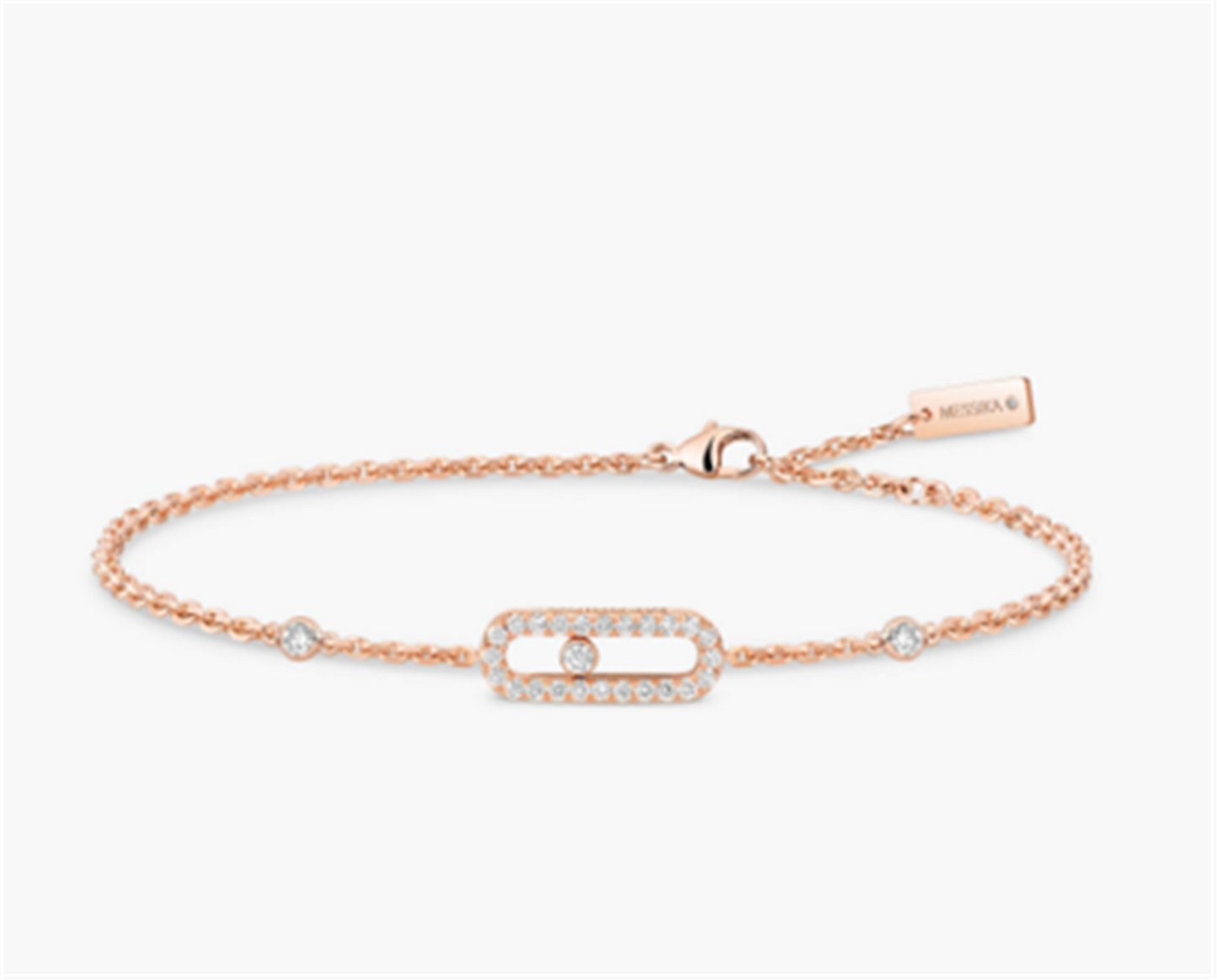 Messika Move Uno Diamond Pavé Bracelet in 18k Rose Gold
