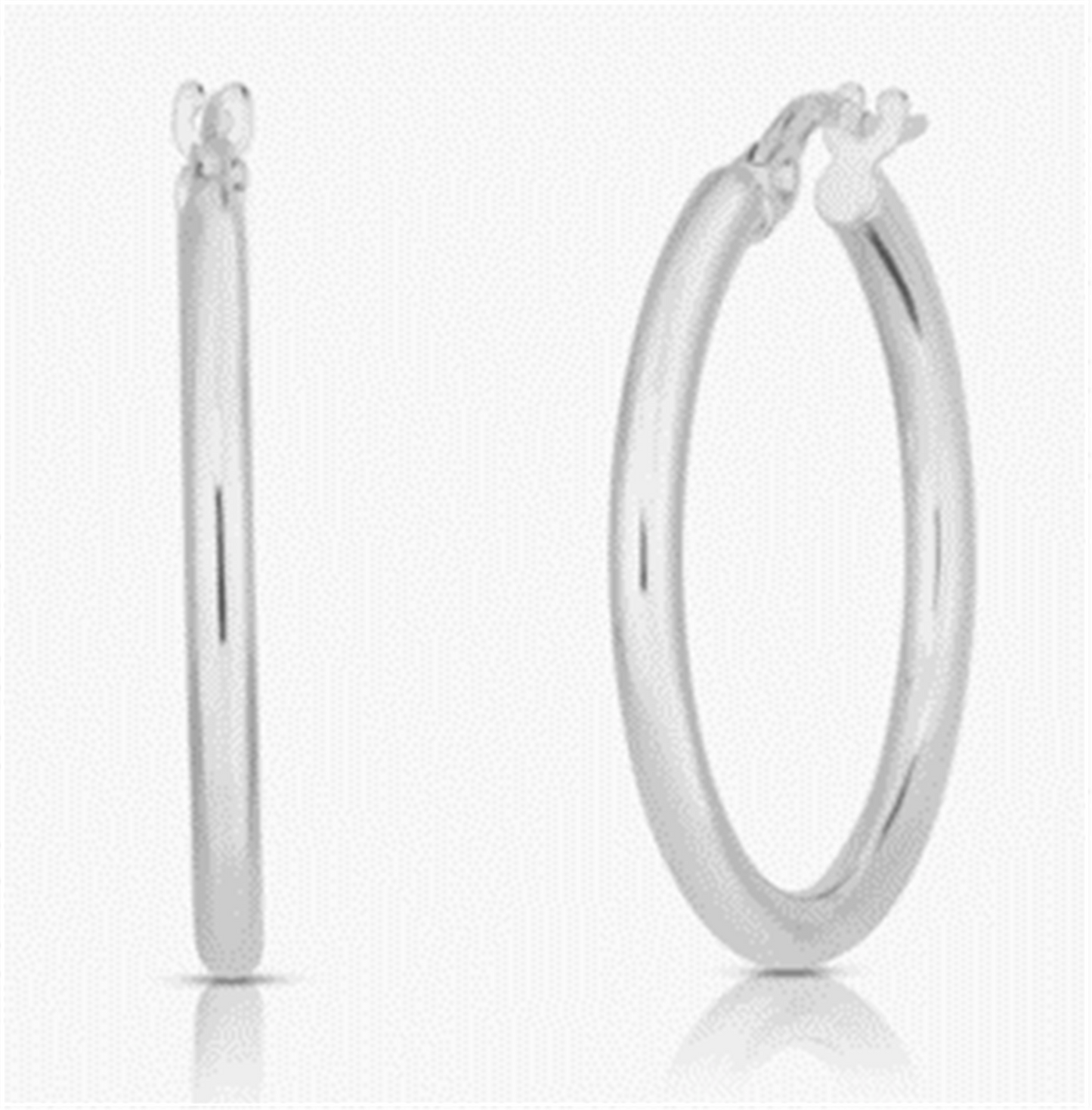 Roberto Coin The Perfect Hoop Classic Earrings in 18k White Gold