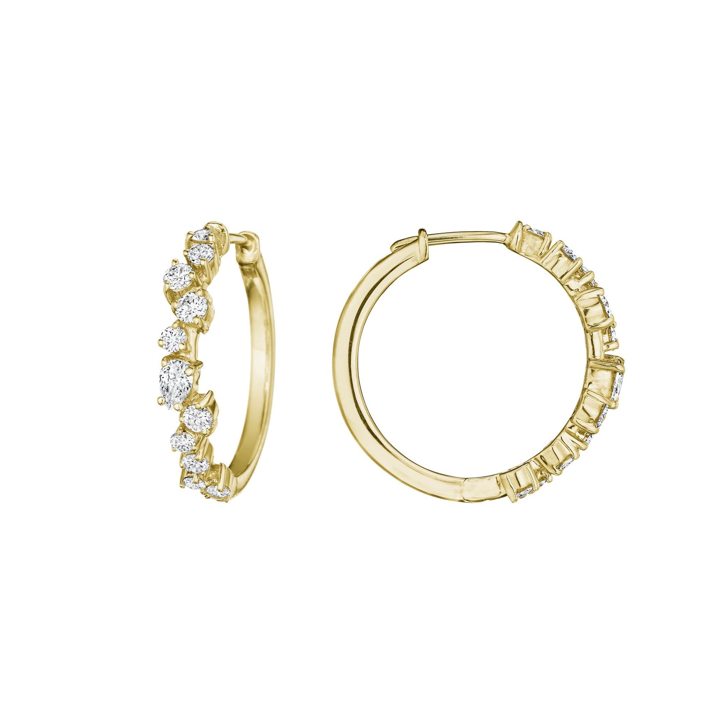 Penny Preville Petite Stardust Hoop Diamond Earrings