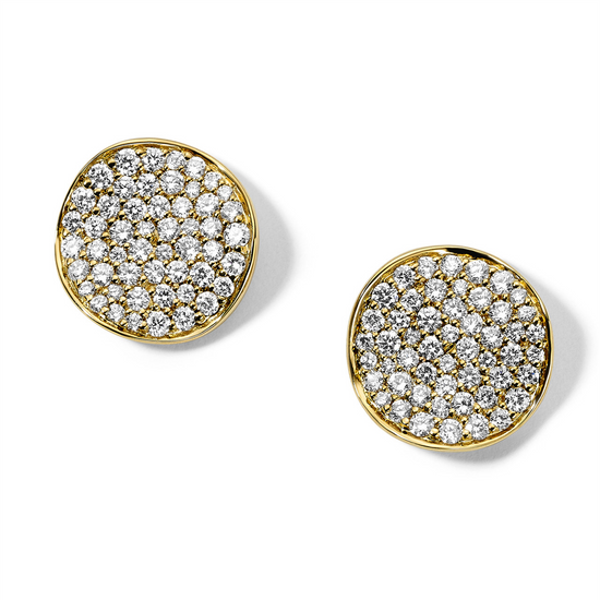 Ippolita Small Gold Flower Stud Earrings with Diamonds