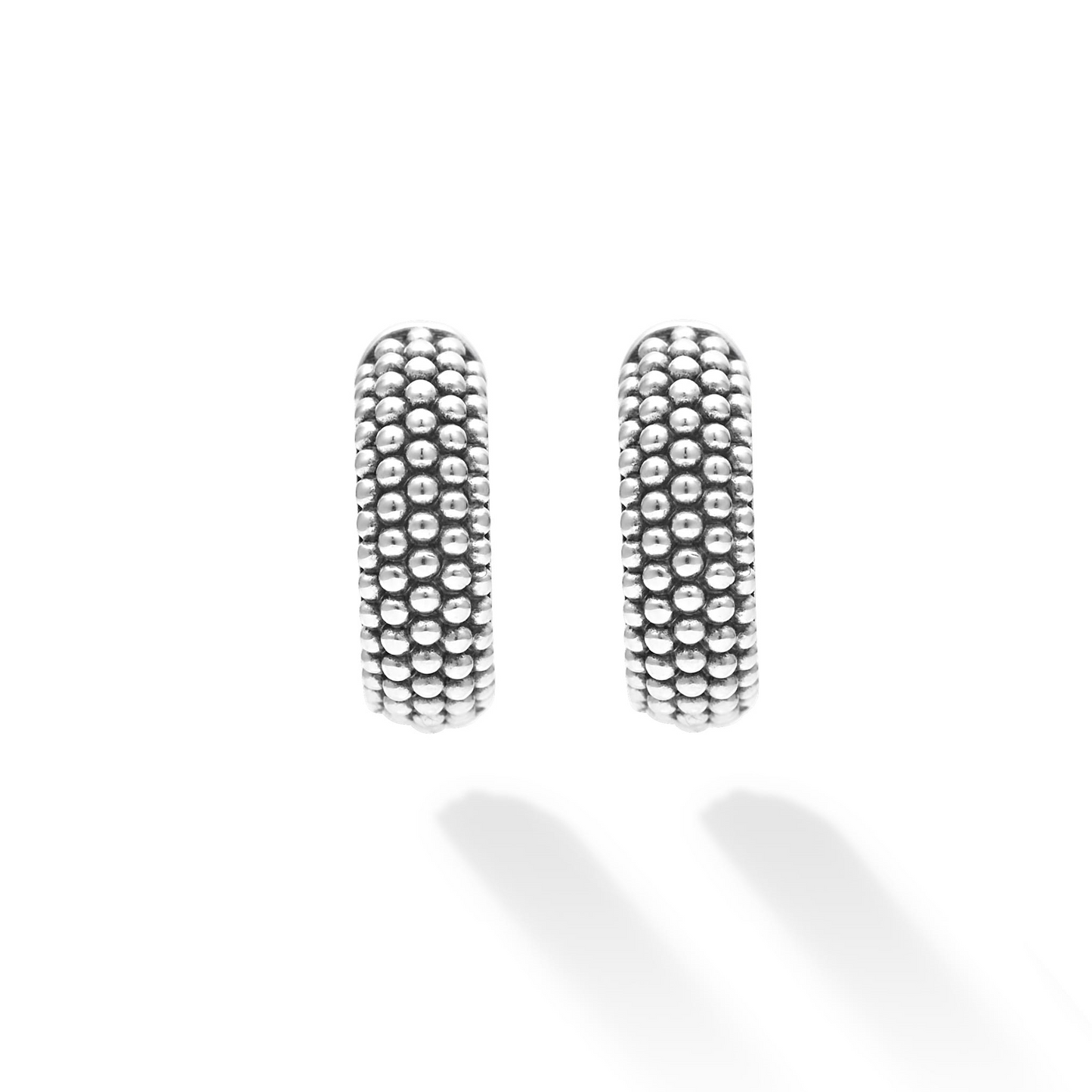 Lagos Caviar Huggie Earrings in Sterling Silver