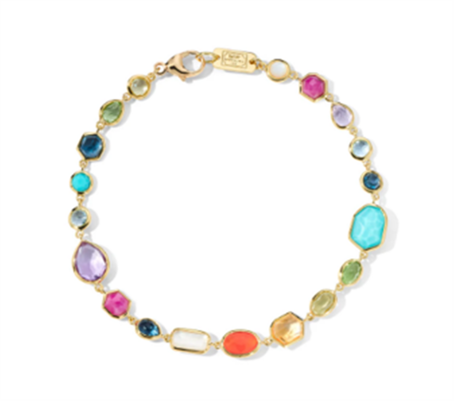 Ippolita Rock Candy Gemstone Link Bracelet in 18k Gold