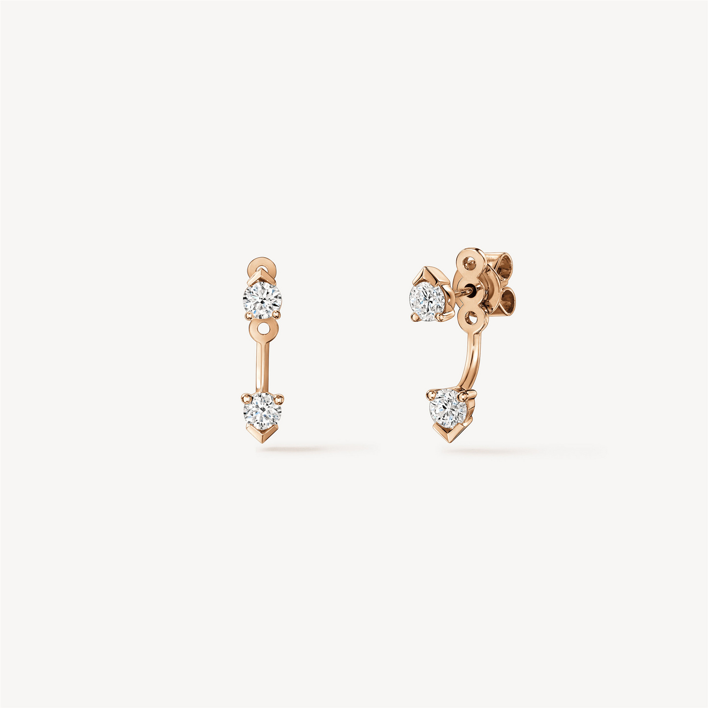 Hearts on Fire Aerial Floating Diamond Ear Jackets in 18k Yellow Gold