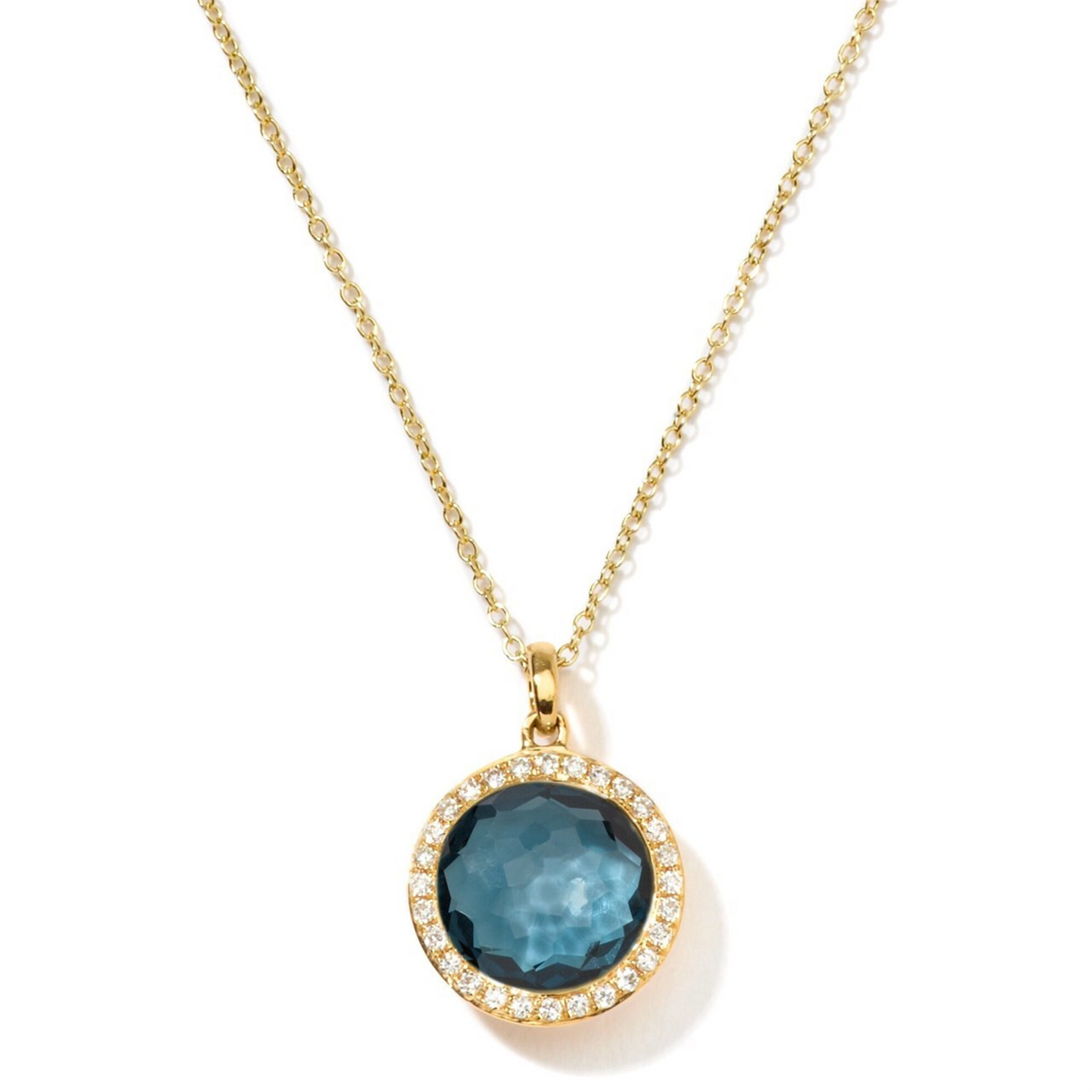 Ippolita Lollipop Small Blue Topaz & Diamond Necklace