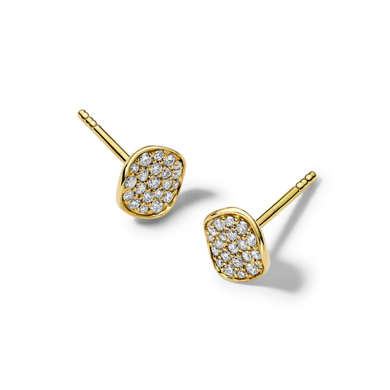 Ippolita Stardust Gold Mini Flower Diamond Stud Earrings