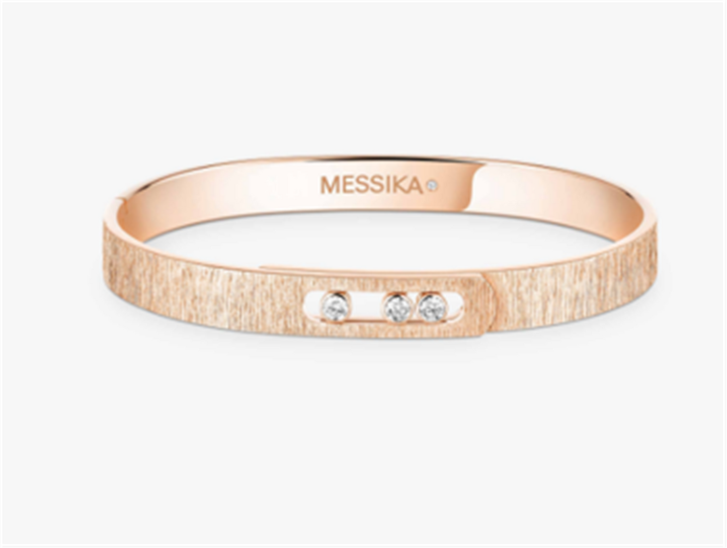 Messika Move Noa Cisele Diamond Bangle Bracelet in 18k Rose Gold