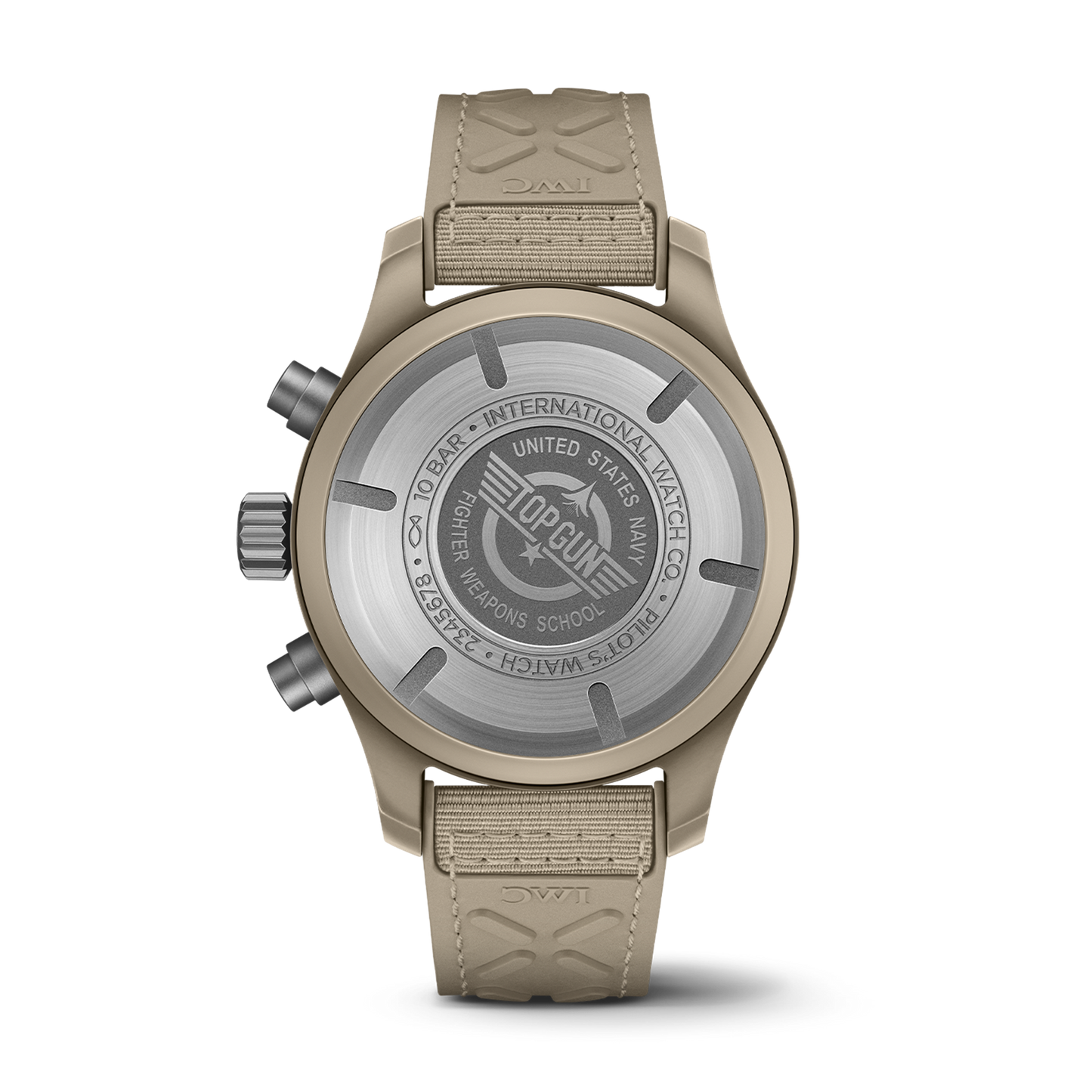 IWC Schaffhausen Pilot's Watch Chrono Top Gun 41mm "Mojave Desert" w/ Brown Dial & Beige Rubber Strap
