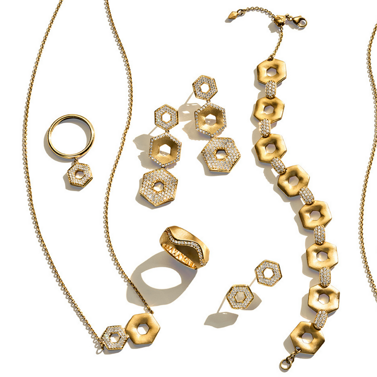 Jamie Turner Spur Band Ring in 18k Gold & Diamonds