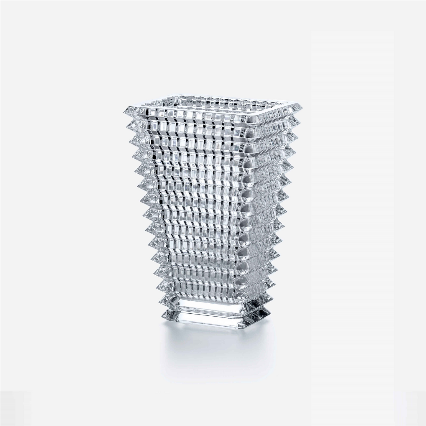 Baccarat Small Rectangular Eye Vase in Clear Crystal