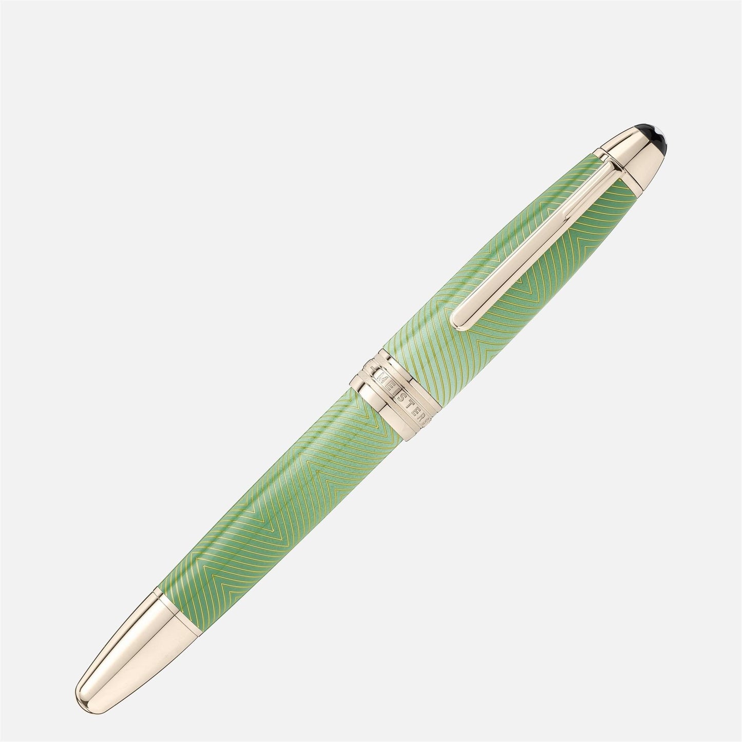 Montblanc Meisterstuck Calligraphy Solitaire Celadon Degrade Fountain Pen Curved Nib