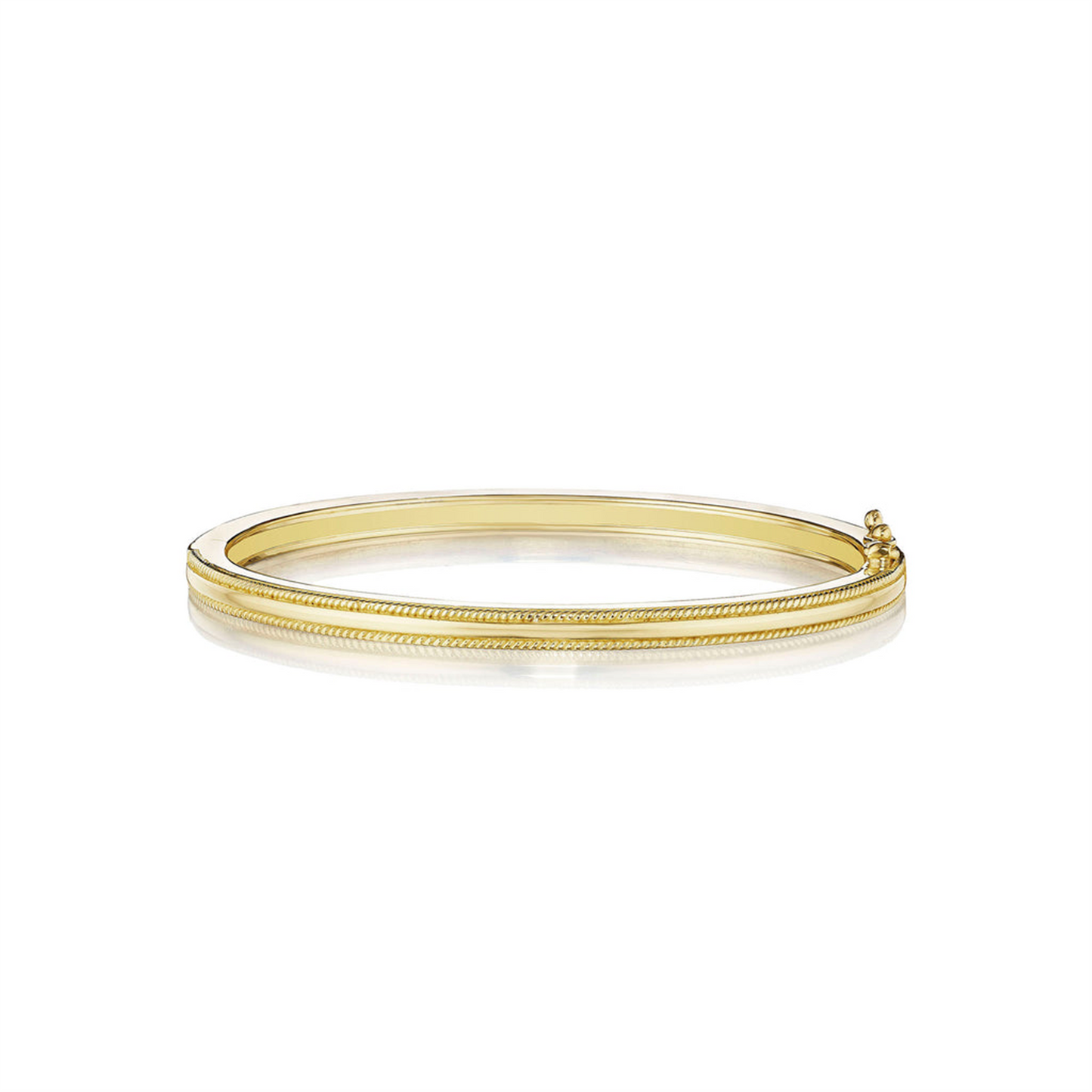 Penny Preville Gold Thin Bangle with Twist Edges