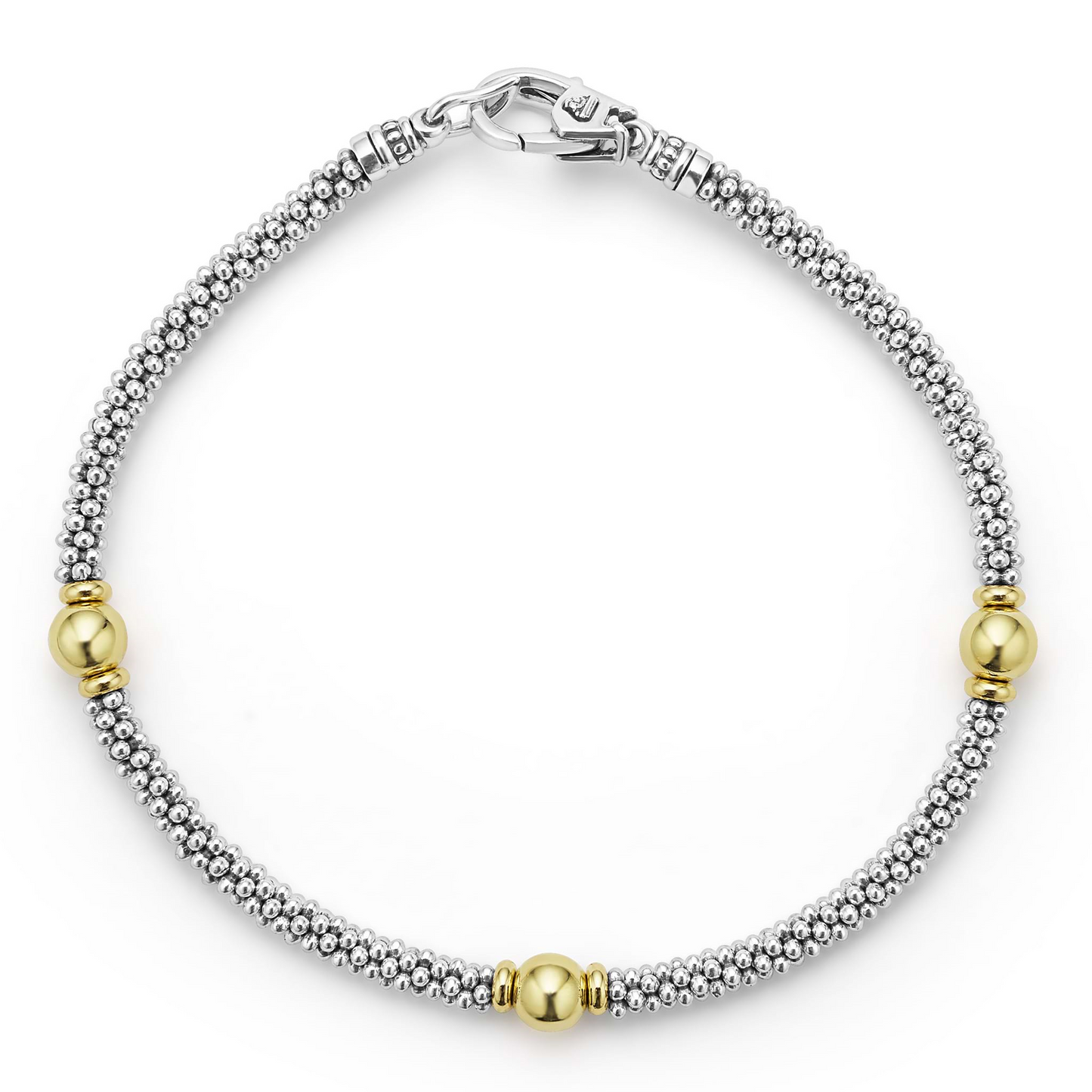 Lagos Two-Tone Station Bracelet - 3mm
