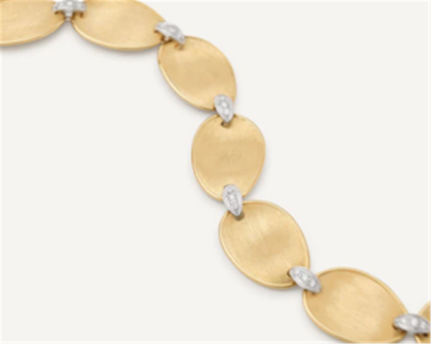 Marco Bicego Lunaria Petal Collar Diamond Necklace in 18k Two-Tone Gold