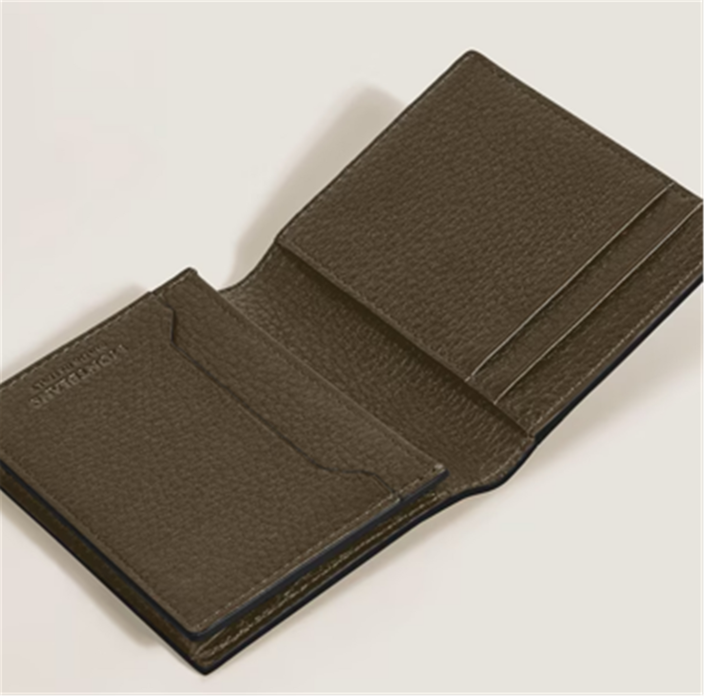 Montblanc 4cc Card Holder in Khaki Grain Leather