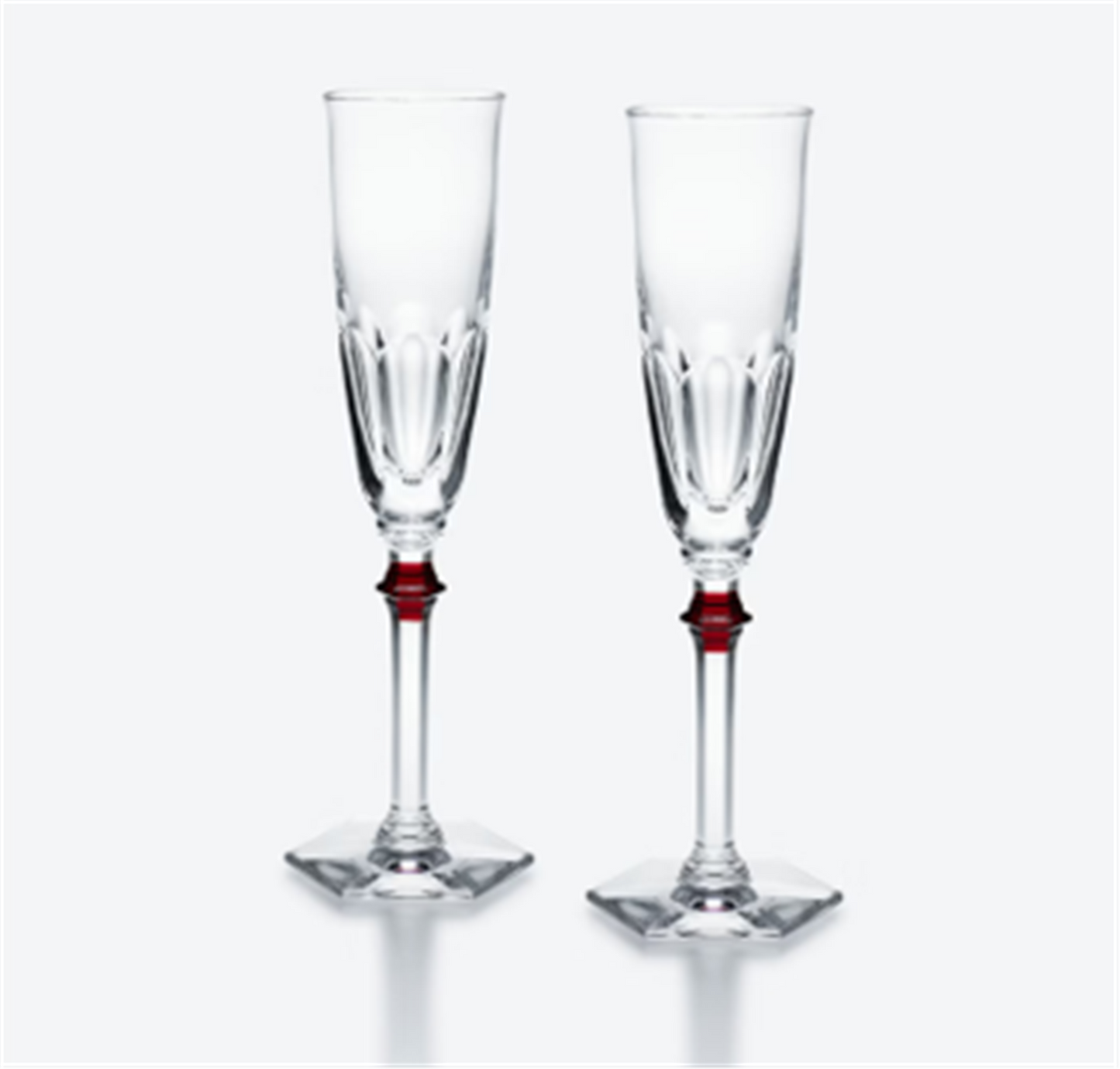 Baccarat Harcourt Eve Flutes with Red Knob