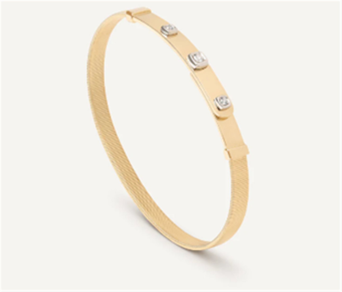 Marco Bicego Masai 3 Station Diamond Bracelet in 18k Two-Tone Gold