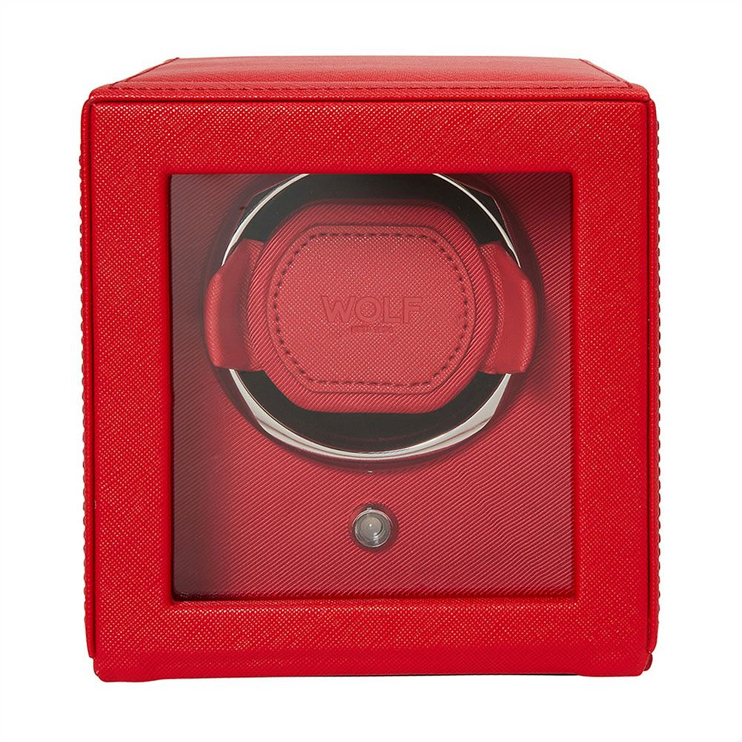 WOLF Red Cub Single Watch Winder with Cover