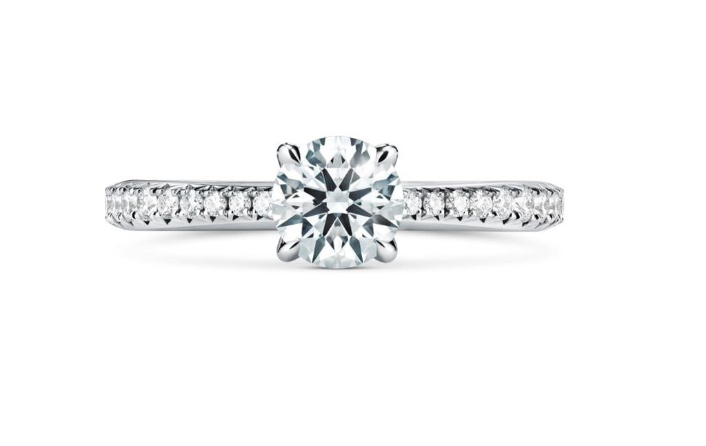 Hearts on Fire 1ct Platinum Vela Solitaire Engagement Ring