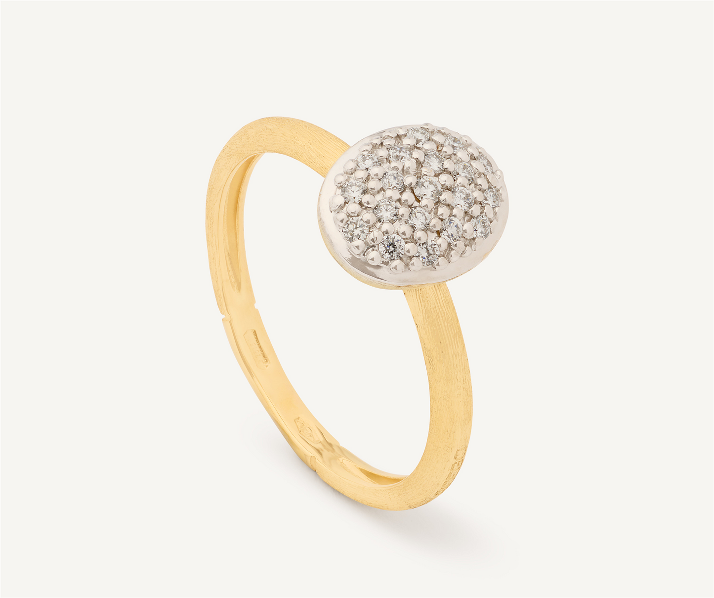 Marco Bicego Siviglia Oval Diamond Pavé Ring in Two-Tone 18k Gold