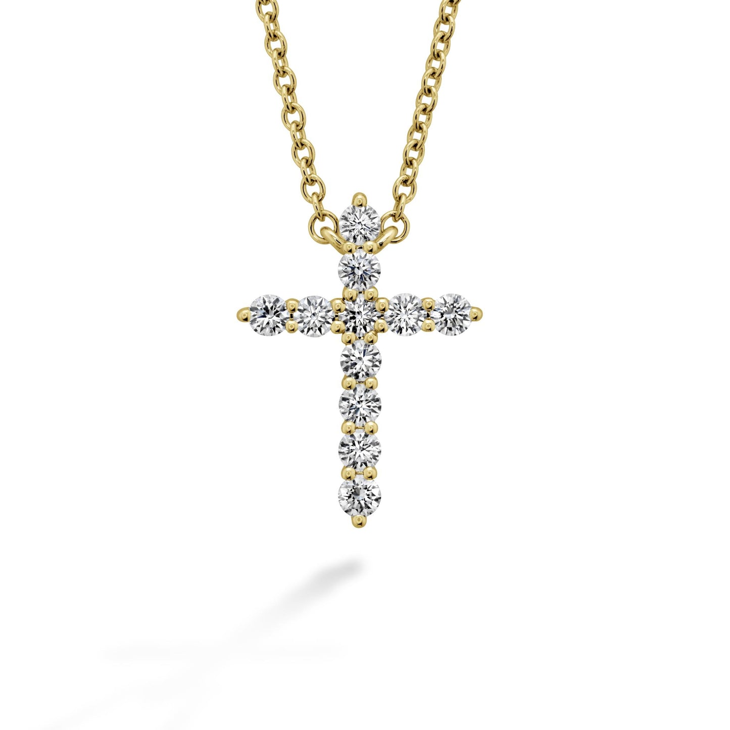 Hearts on Fire 18k Gold Signature Cross Pendant - Medium