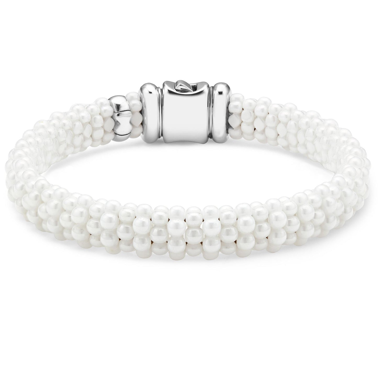 Lagos White Ceramic Beaded Bracelet