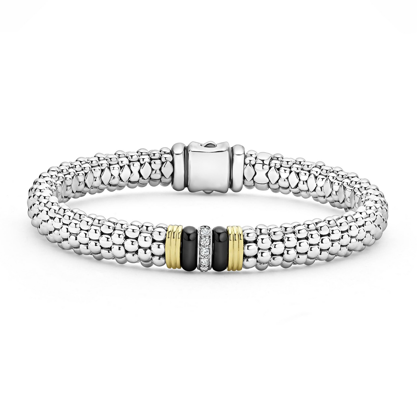 Lagos Single Station Diamond Caviar Bracelet
