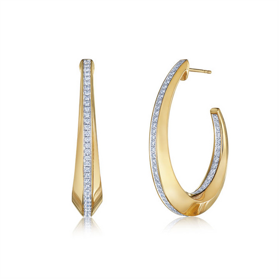 Kwiat 18k Gold Orbit Hoop Earrings with Diamonds