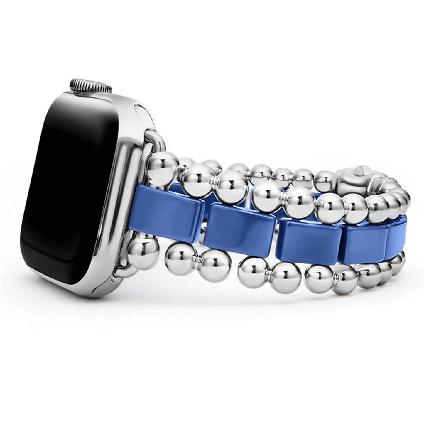 Lagos Ultramarine Ceramic & Stainless Steel Watch Bracelet - 38 - 45mm