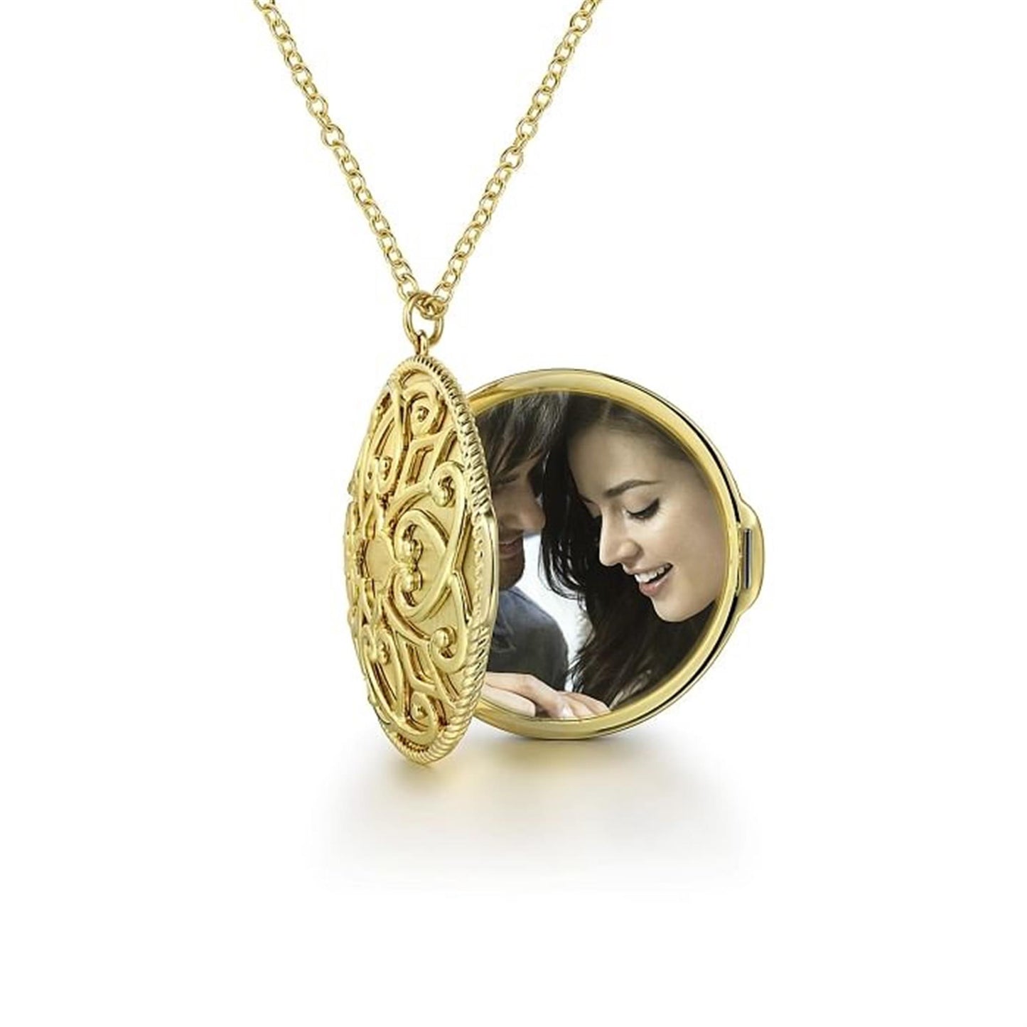 Gabriel & Co. Gold Locket Pendant Necklace
