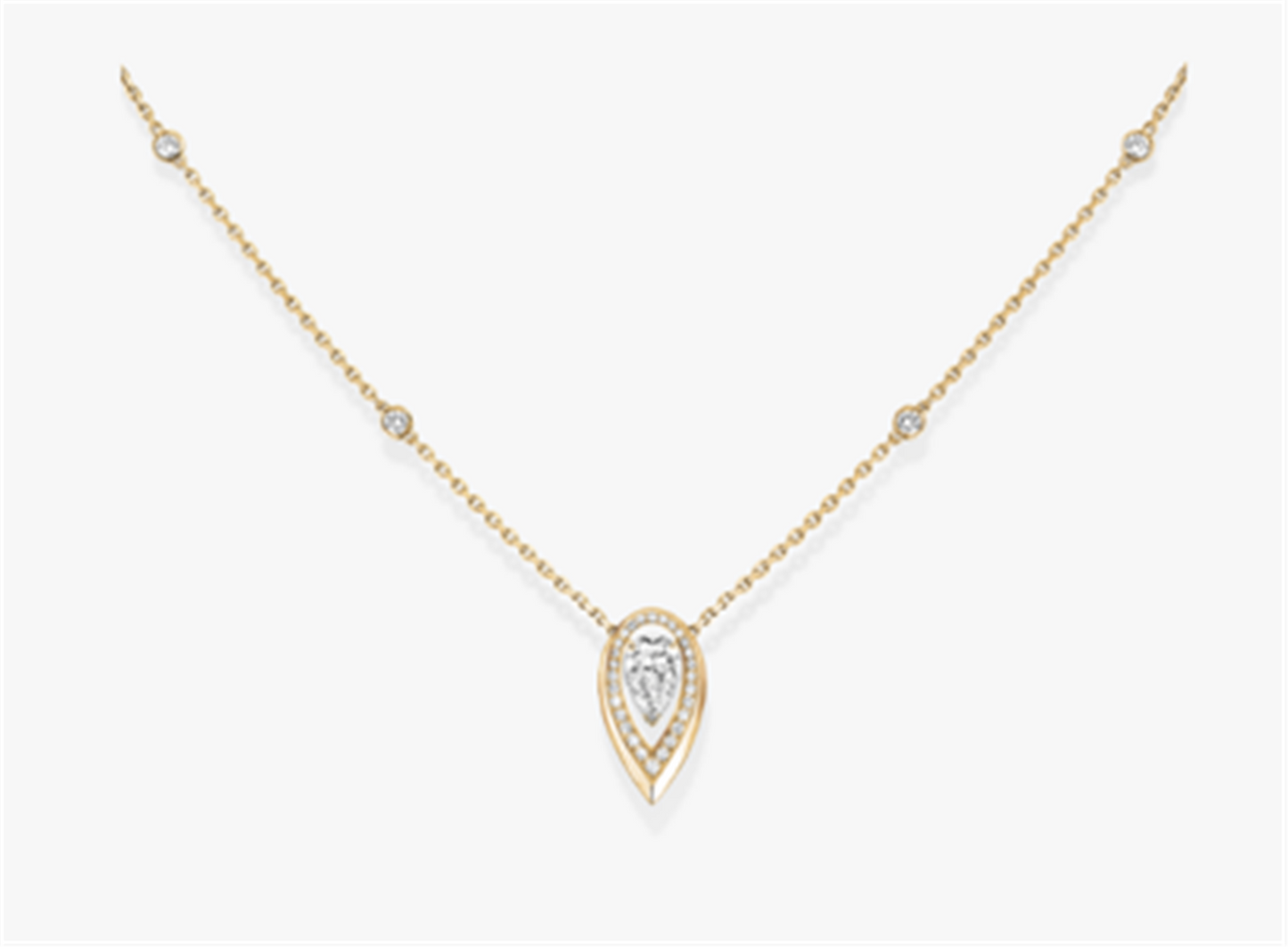 Messika Fiery 0.25ct Pear Diamond Pendant Necklace