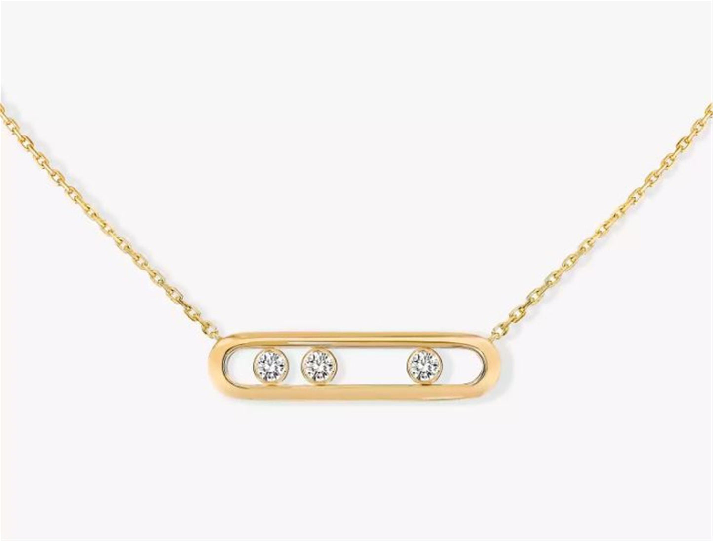 Messika Move Necklace in 18k Yellow Gold & 1/3ct Diamonds