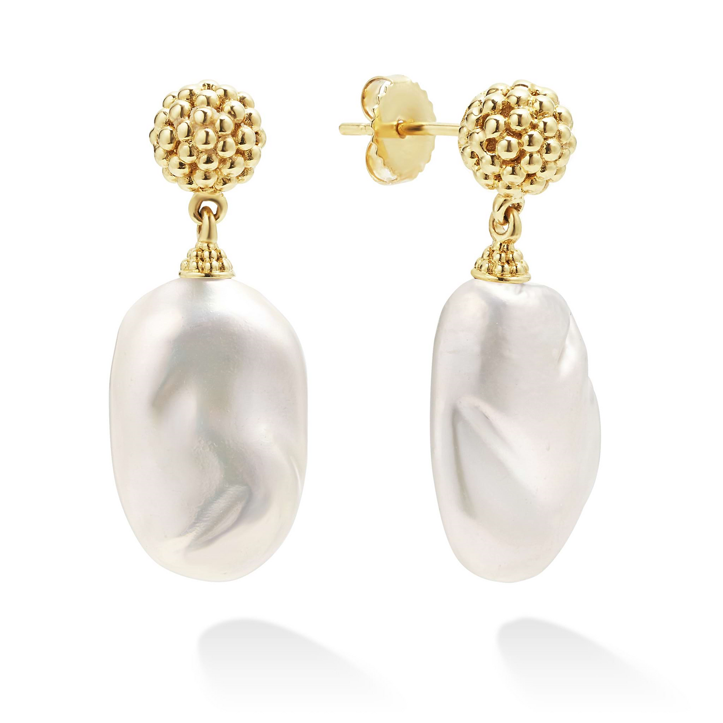 Lagos Baroque Pearl Drop Earrings in 18k Gold