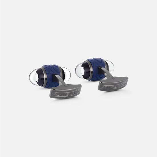 Montblanc StarWalker Cufflinks In Steel And Lacquer