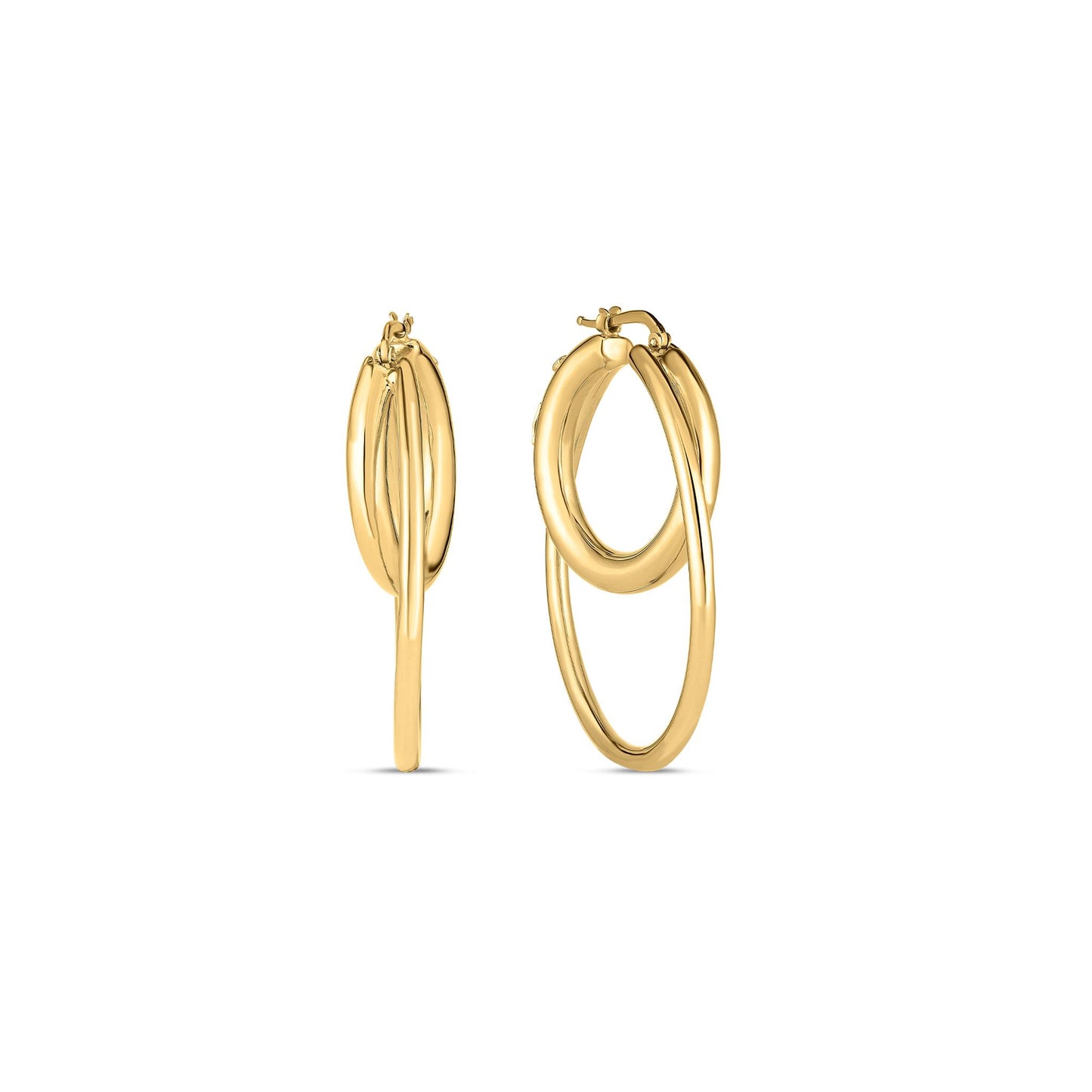 Roberto Coin Perfect Gold Hoops Double Earring