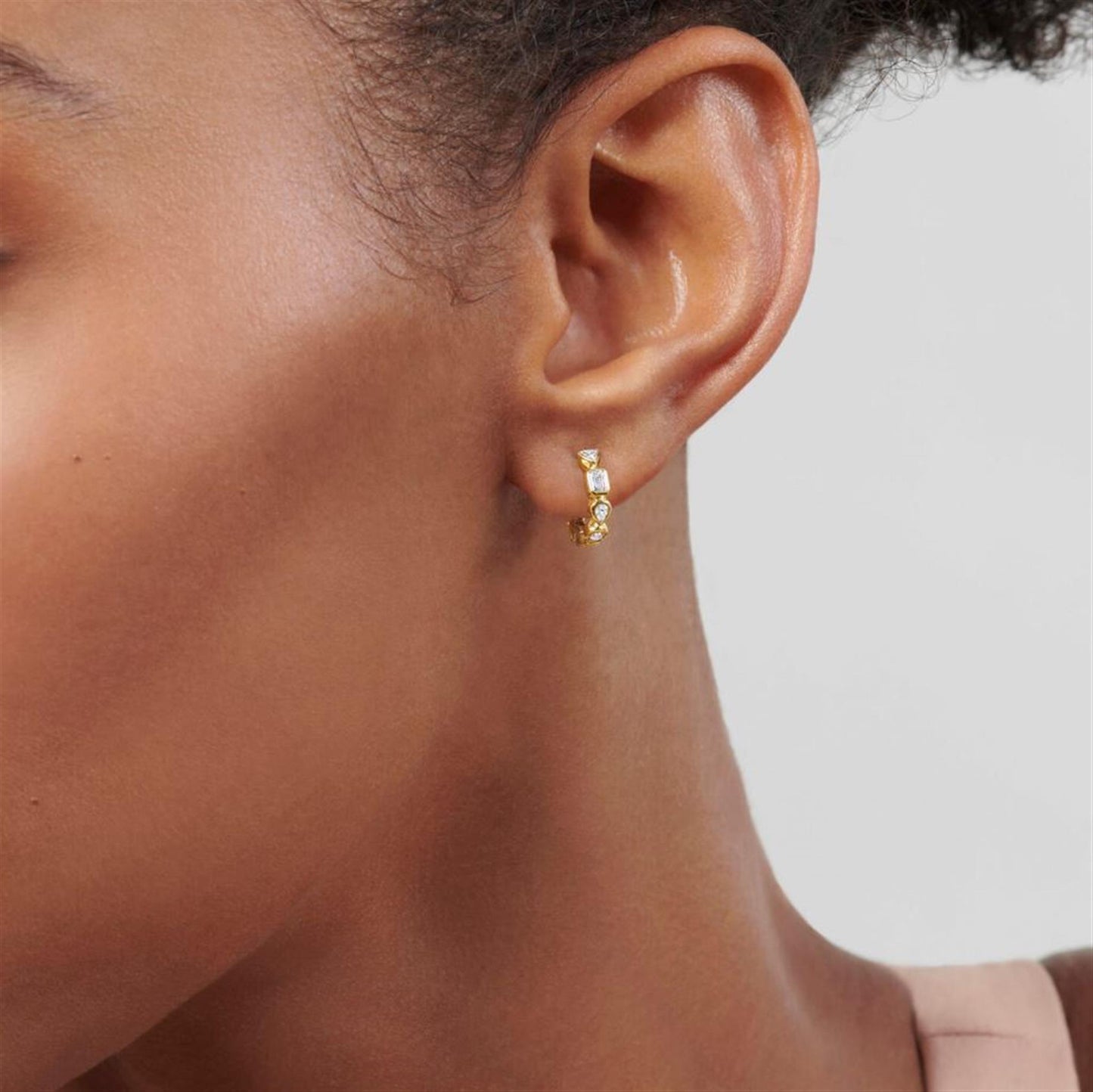 Kwiat Portofino Petite Diamond Mixed Shape Hoops