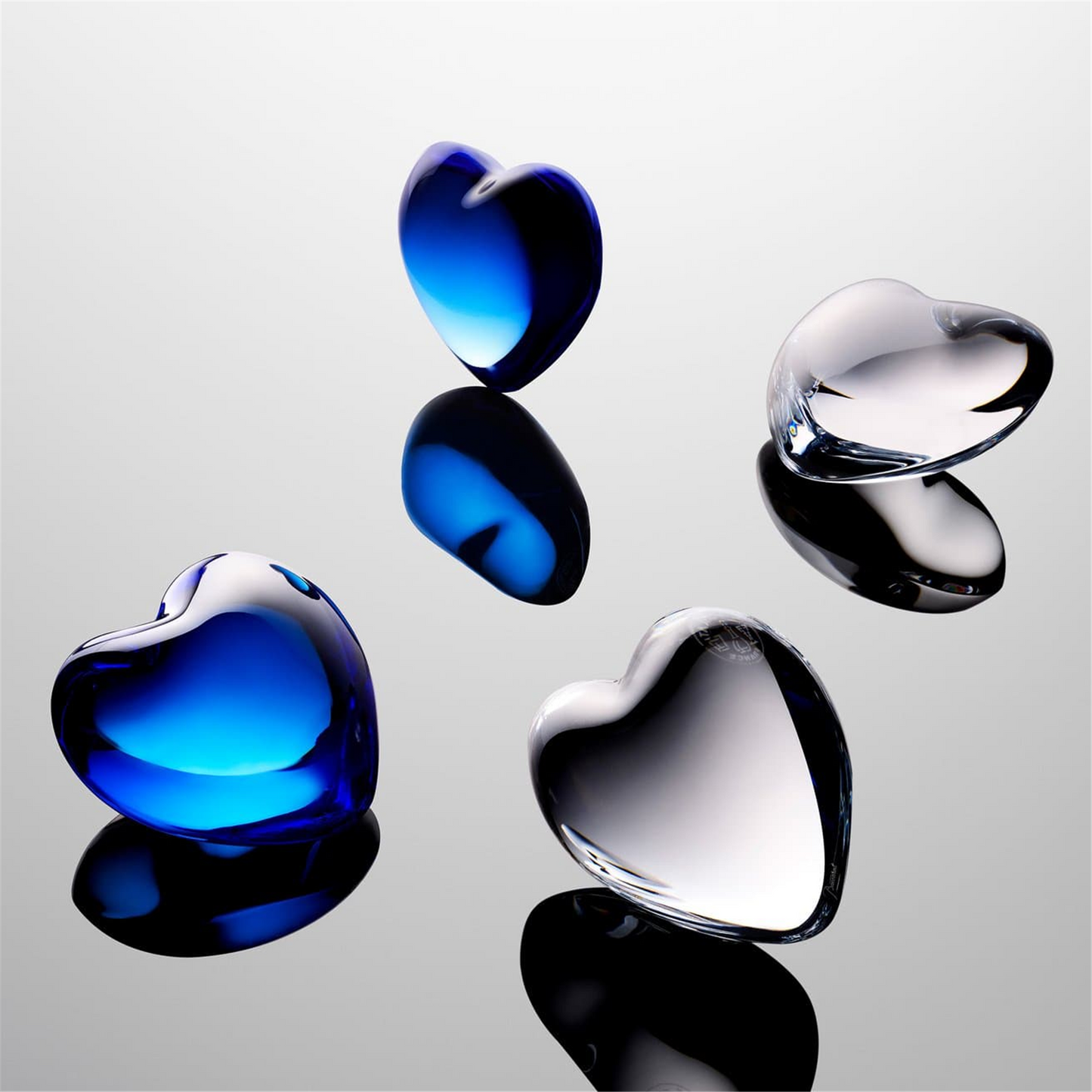 Baccarat Armor Heart in Blue Crystal