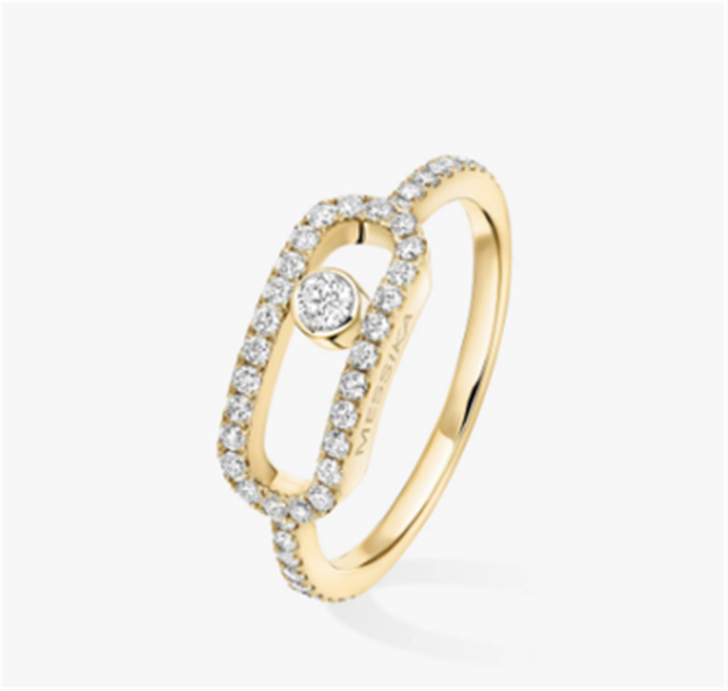 Messika Move Uno Diamond Pave Ring in 18k Yellow Gold, Large