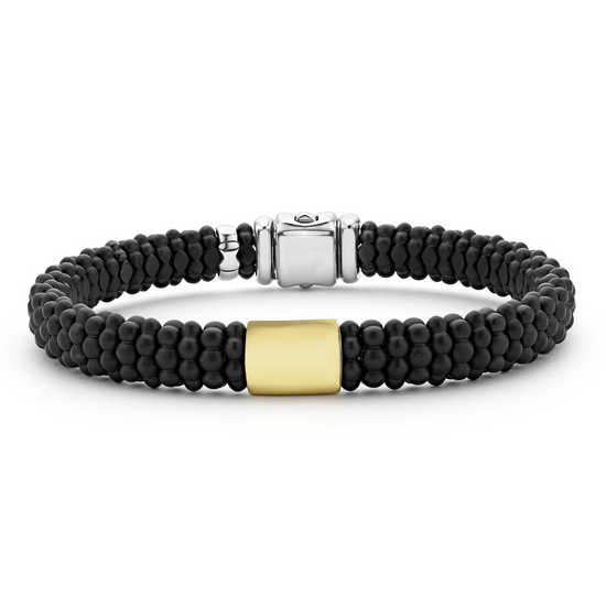 Lagos 18k Gold Matte Ceramic Beaded Bracelet