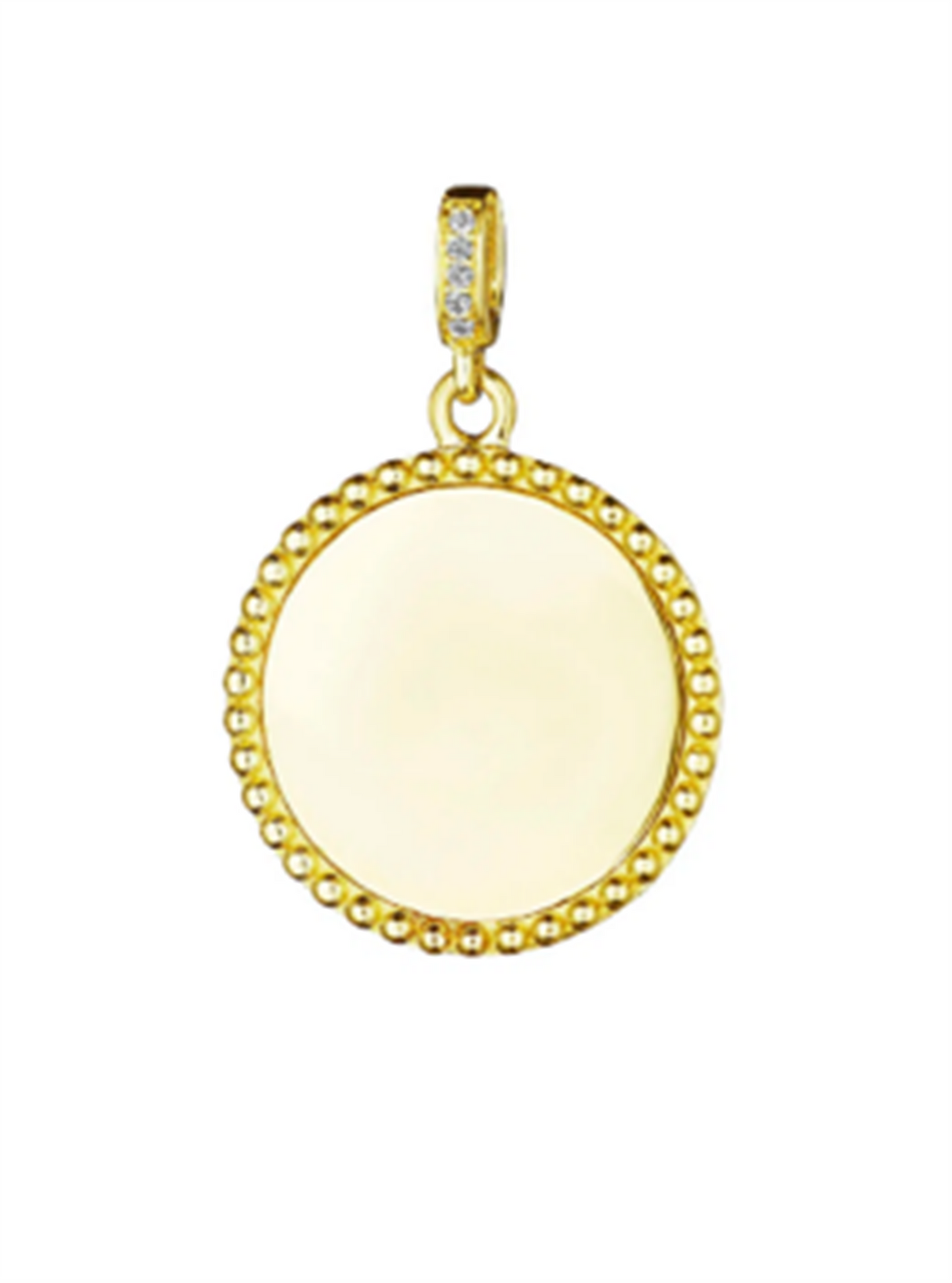 Penny Preville Engravable Gold Round Medallion