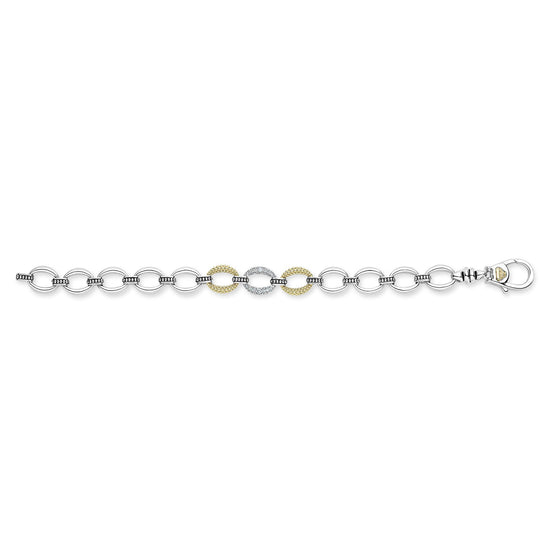 Lagos Single Station Diamond Link Bracelet